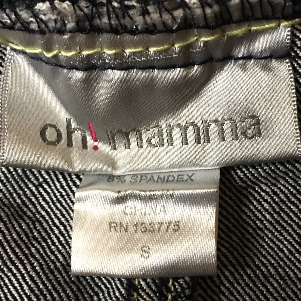 OH! MAMMA Blue Cuffed Capri Jeans with Full Panel 👶 NEW WITH TAG! - Picture 13 of 14